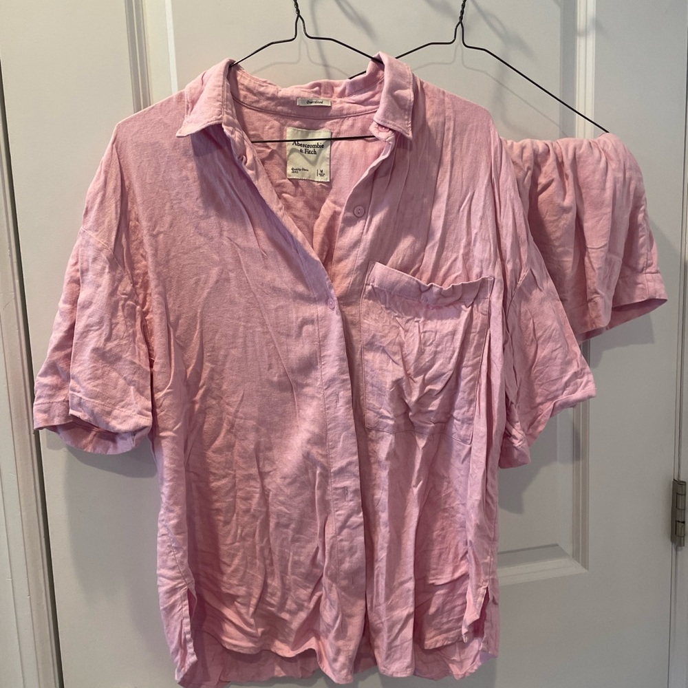 Abercrombie & Fitch Pink Oversized Shirt